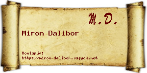 Miron Dalibor névjegykártya